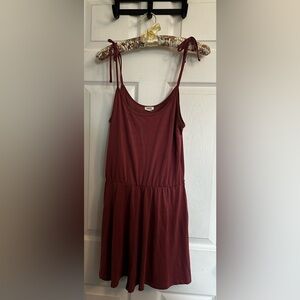 Garage Women's Mauve Tie-Strap Shorts Romper